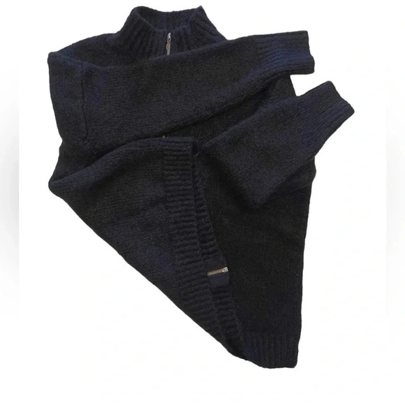 Tahari Black Zip Up Sweater Size Large - Picture 4 of 8